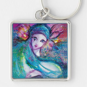 Chaveiro MÁSCARA máscaras AZUIS/Venetian do mascarada