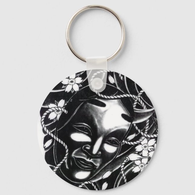 Chaveiro Máscara Oni Kabuki (Frente)
