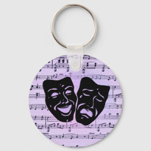 Chaveiro Máscaras de Música e Teatro Puros