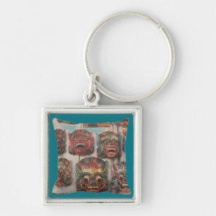 Chaveiro máscaras loucas - Pequeno (1,38") Pingente Quadrad