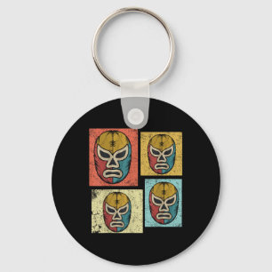 Chaveiro Máscaras Vintage Lucha Libre Engraçadas Retro Luta