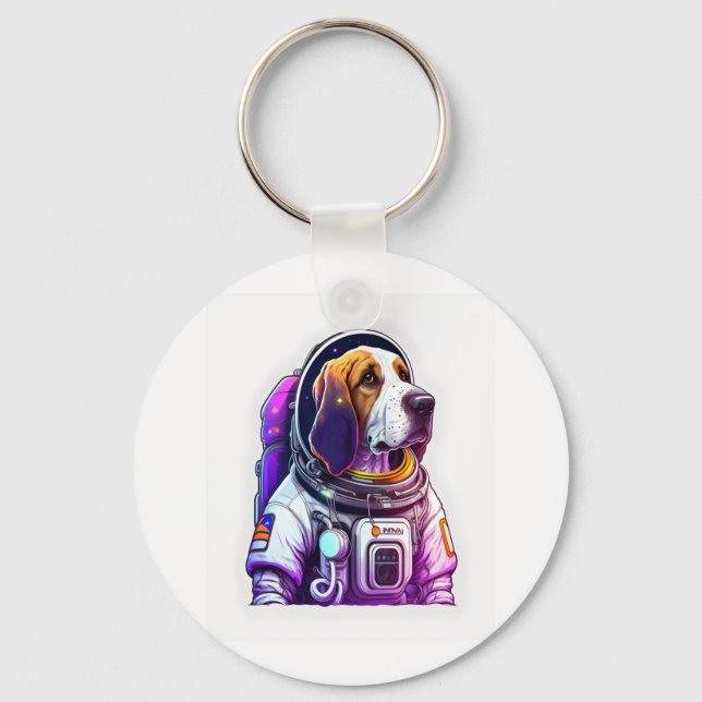 Chaveiro Mascote de Cachorro Astronout (Frente)