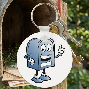 Chaveiro Mascote de Caixa de Correio Feliz Personagem Posta