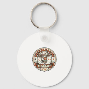 Chaveiro Mascote de Cheerleading Gato Mascote de Cheerleadi