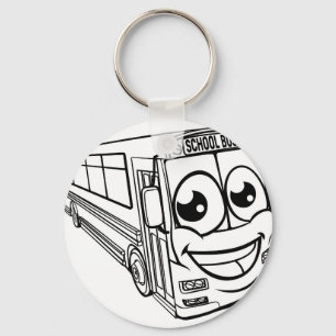 Chaveiro Mascote do auto escolar do personagem de desenho