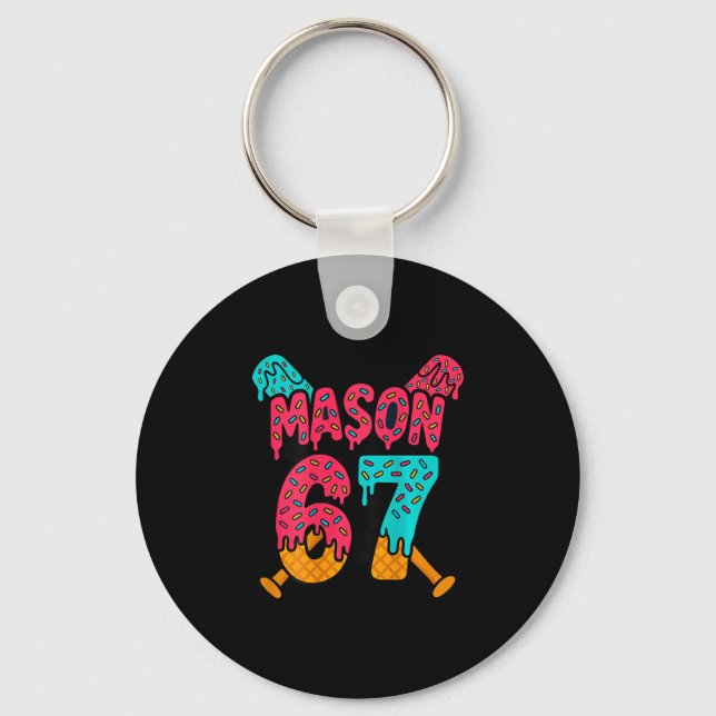 Chaveiro Mason 67 Design de Meme de Venda de Sorvete Engraç (Frente)