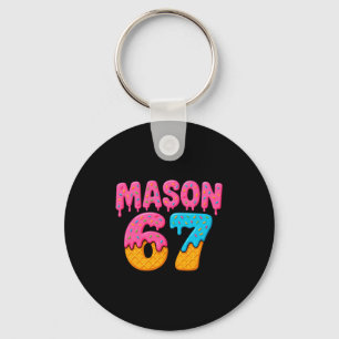 Chaveiro Mason 67 meme de sorvete engraçado seis sete mason