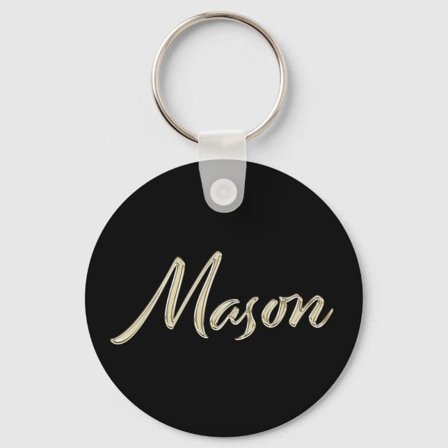 Chaveiro Mason Name whitegold Button Schlüsselanhänger (Frente)