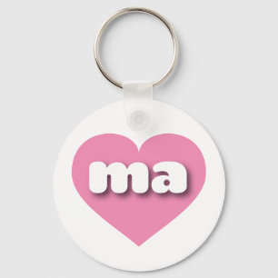 Chaveiro Massachusetts Solid Pink Heart - Grande Amor