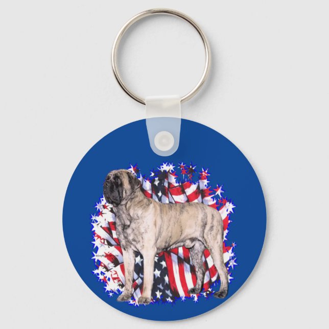 Chaveiro Mastiff (brindle) Patriot (Frente)