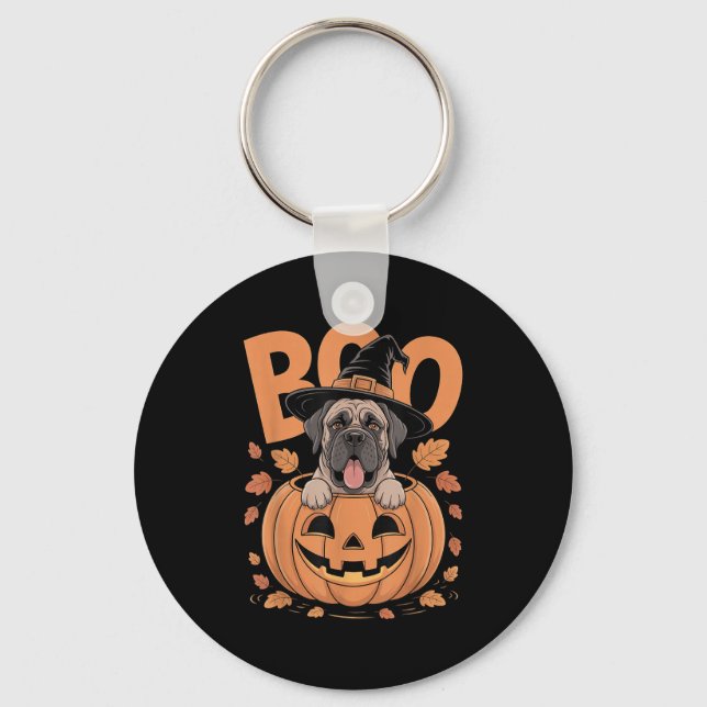 Chaveiro Mastiff Costume On Pumpkin Halloween Mastiff  (Frente)