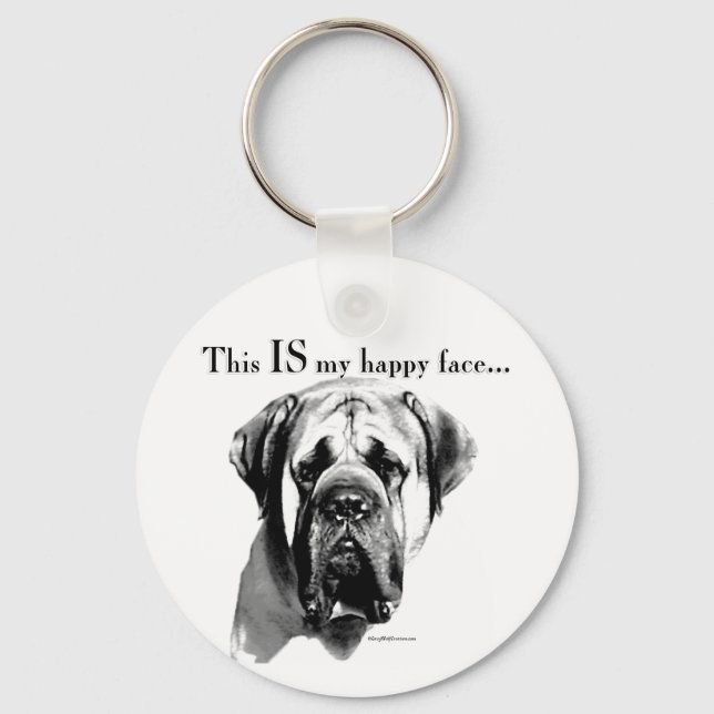 Chaveiro Mastiff Happy Face (Frente)