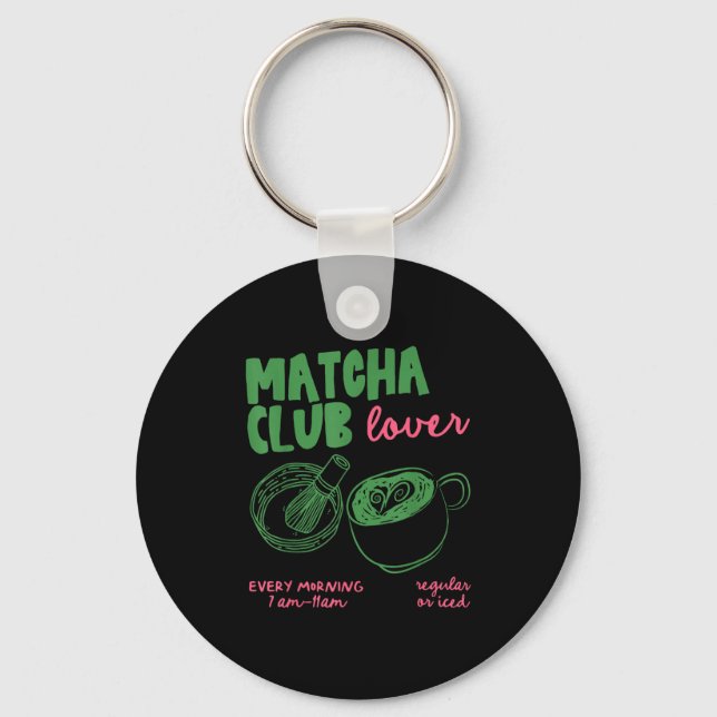 Chaveiro Matcha Club Regular Or Ice Green Tea Matcha Latte  (Frente)