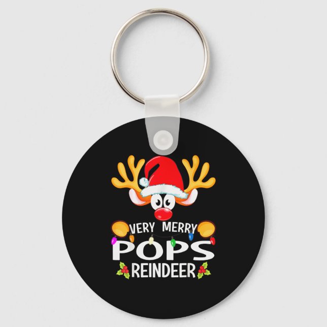 Chaveiro Matching Christmas Very Merry Ps Reindeer  (Frente)