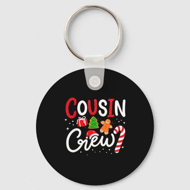 Chaveiro Matching Cousin Crew Christmas 2025 Family Holiday (Frente)
