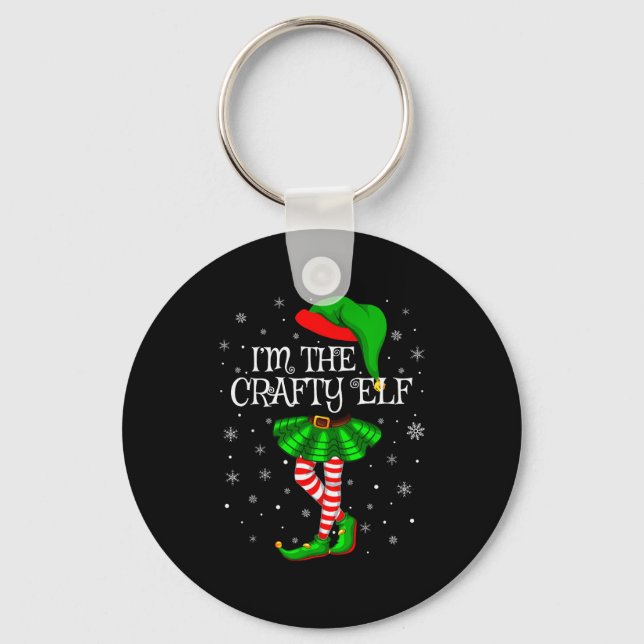 Chaveiro Matching Family Group I'm The Crafty Elf Christmas (Frente)