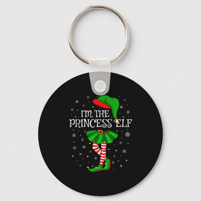 Chaveiro Matching Family Group I'm The Princess Elf Christm (Frente)