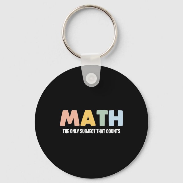 Chaveiro Matemática a Única Disciplina Que Conta - Chá de M (Frente)