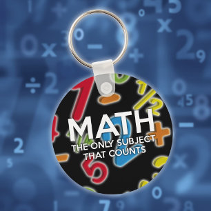 Chaveiro Matemática. A única matéria que conta