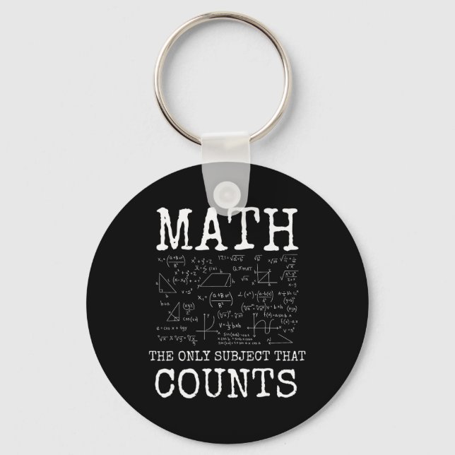 Chaveiro Matemática a única matéria que conta professor eng (Frente)