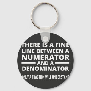 Chaveiro Matemática Divertida  LINHA FINA NUMERADOR DENOMIN