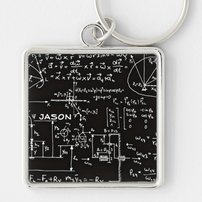 Chaveiro Matemática Geeky da matemática personalizada (Frente)