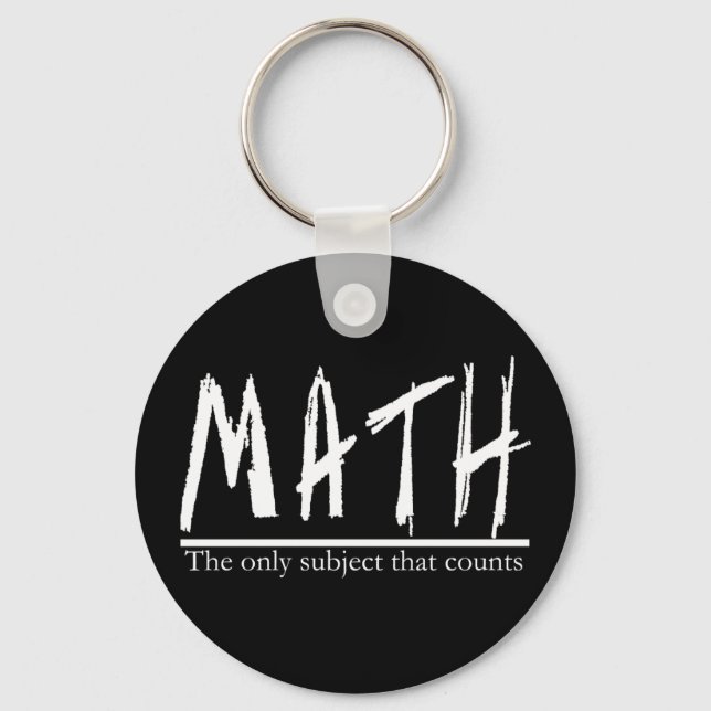Chaveiro Matemática. O único assunto que conta. Piada do jo (Frente)