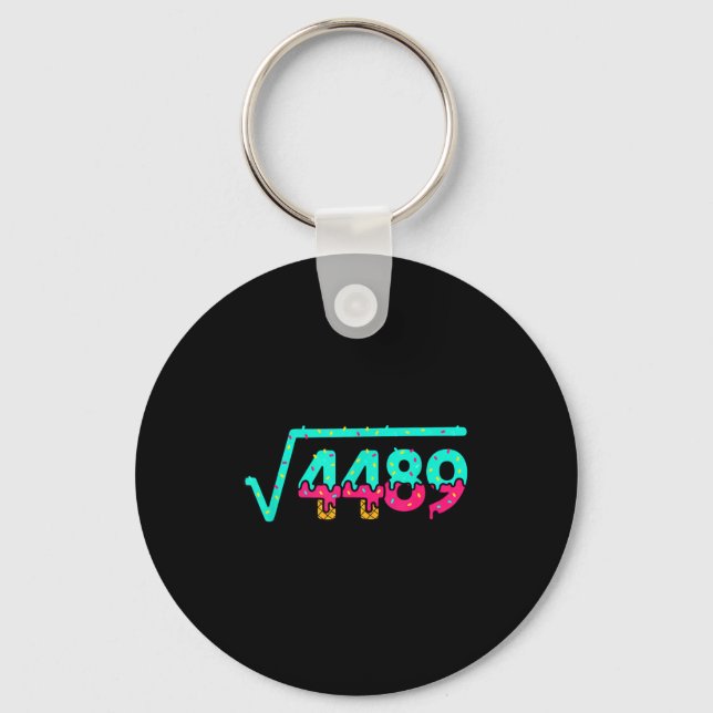 Chaveiro Matemática Radical 4489, Números de Donut Divertid (Frente)