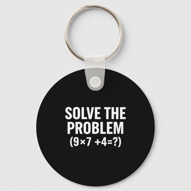 Chaveiro Matemática Resolva o Problema (9x7+4=_) Matemática (Frente)