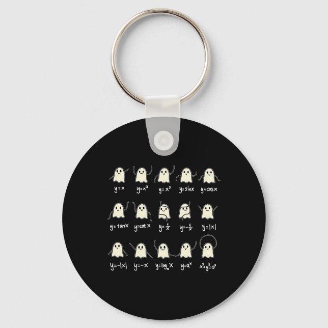 Chaveiro Math Dance Ghost Halloween Spooky Ghost Math (Frente)