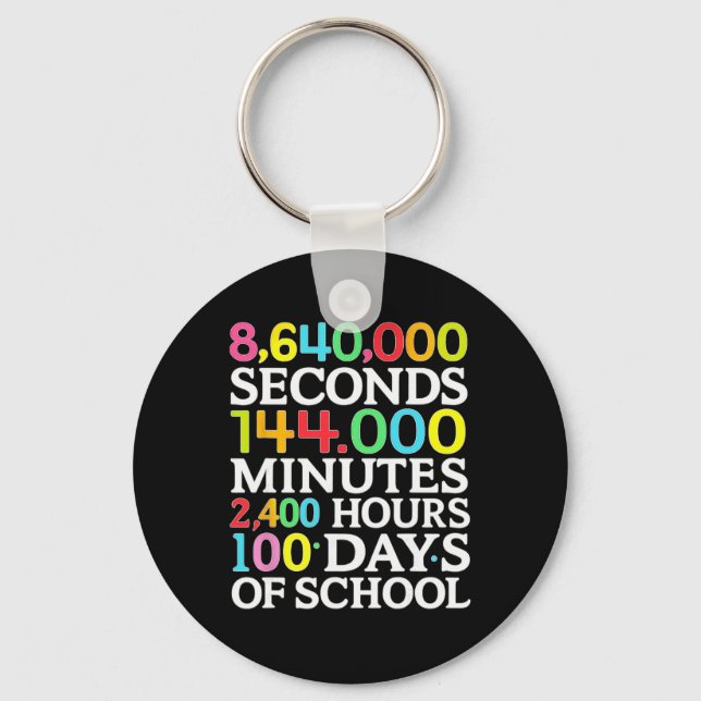 Chaveiro Math Formula 100 Days Of School Math Teacher Kids  (Frente)