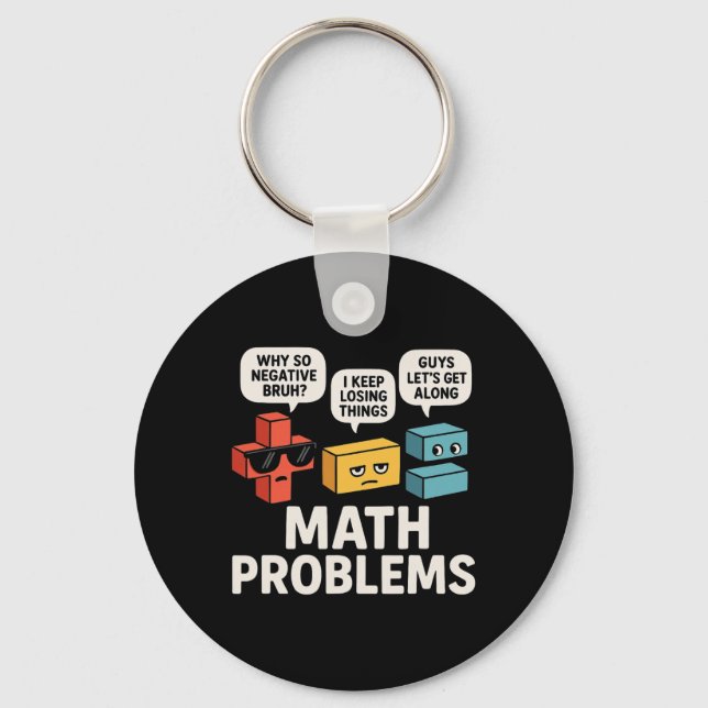 Chaveiro Math Problems Symbols Funny Teacher Byck To School (Frente)