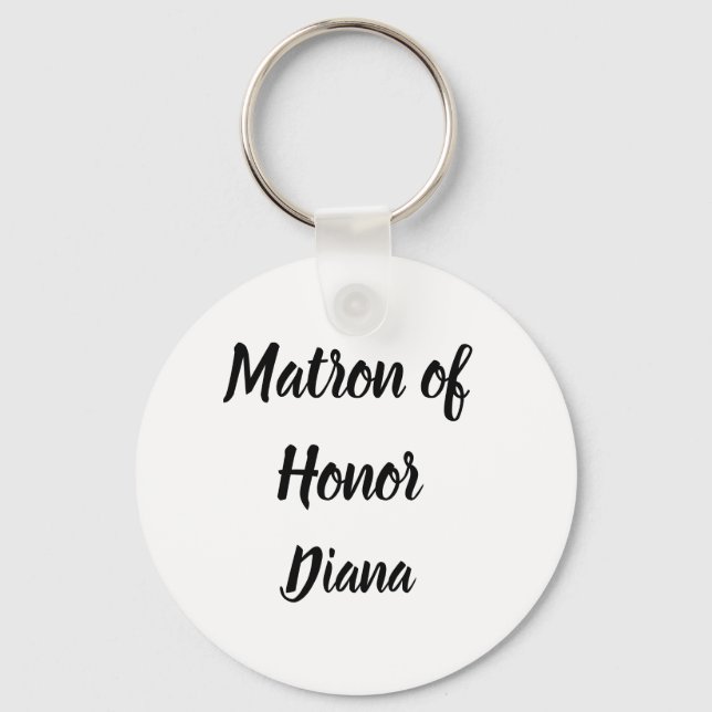 Chaveiro Matron of Honor Gifts Custom Name Dons Wedds (Frente)
