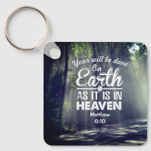 Chaveiro Matthew 6:10 Na Terra como no Céu