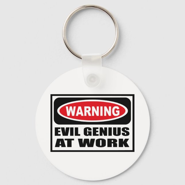 Chaveiro Mau de aviso GENIUS AT WORK Key Chain (Frente)