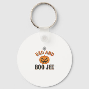 Chaveiro Mau E Boo Jee Abóbora De Halloween Gráfica_1