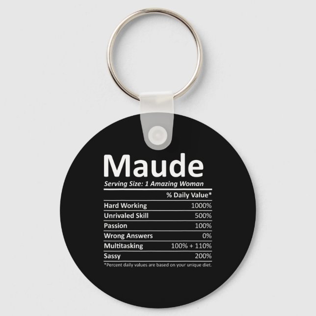 Chaveiro Maude Nutrition Personalized Name Funny Christmas  (Frente)