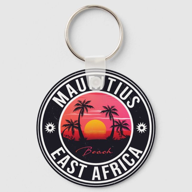 Chaveiro Maurício África Oriental - Retro Sunset Souvenirs  (Frente)