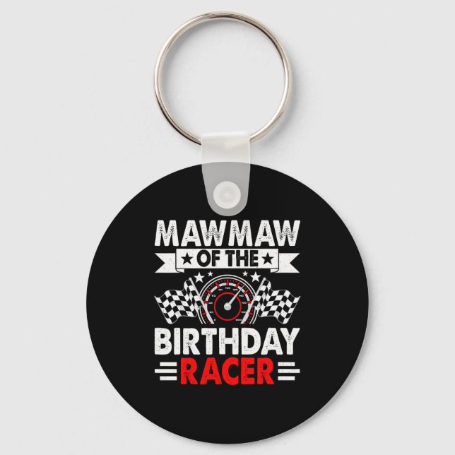 Chaveiro Mawmaw Of The Birthday Racer Race Car Party Family (Frente)