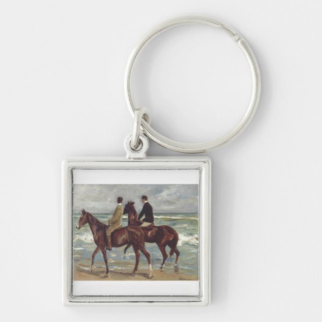 Chaveiro Max Liebermann: Dois Cavaleiros na Arte da Praia (Frente)
