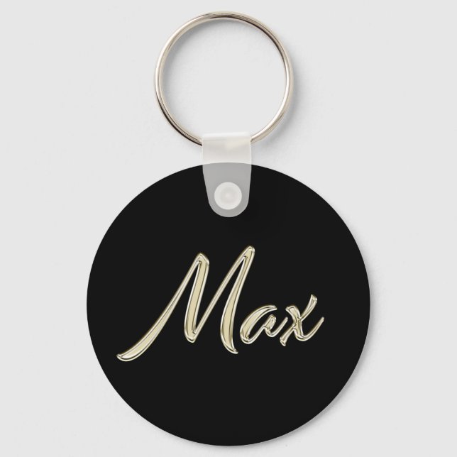 Chaveiro Max Name Whitegold Button Schlüsselanhänger (Frente)