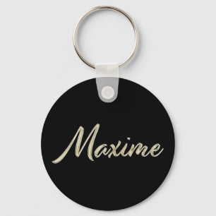 Chaveiro Maxime Name whitegold Button Schlüsselanhänger