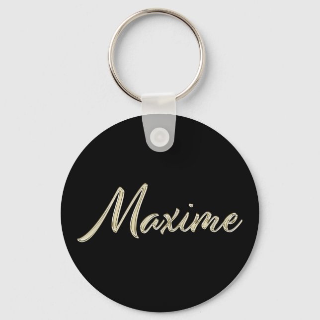 Chaveiro Maxime Name whitegold Button Schlüsselanhänger (Frente)