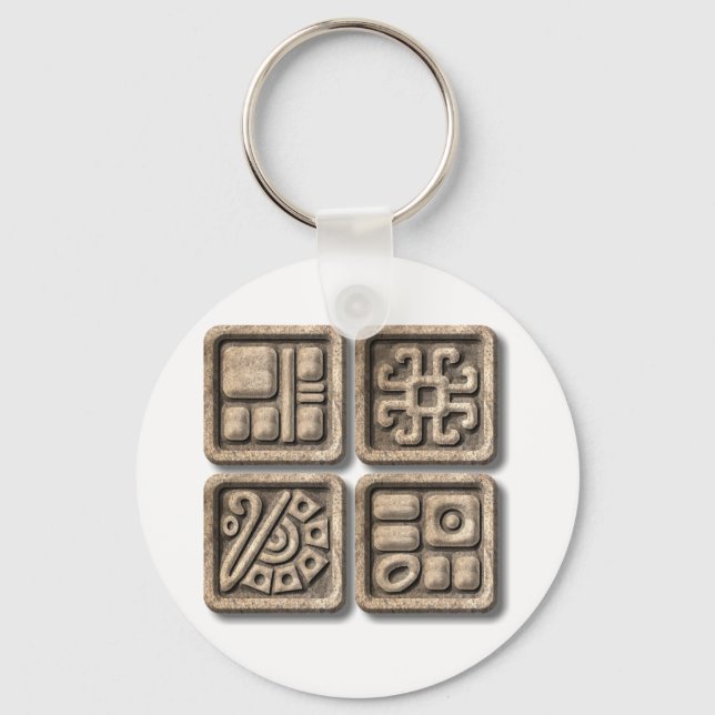 Chaveiro Mayan Glyphs-stone (Frente)