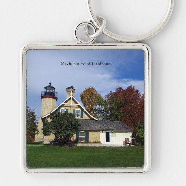 Chaveiro McGulpin Point Lighthouse metal chain (Frente)