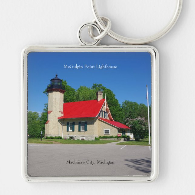 Chaveiro McGulpin Point Lighthouse metal chain (Frente)