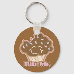 Chaveiro me morda cupcake de chocolate
