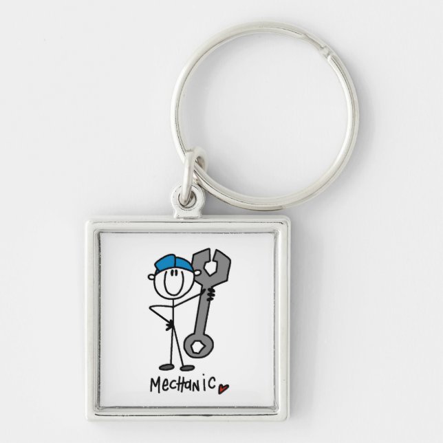 Chaveiro Mecânico Com Figura de Pau de Chave Inglesa (Frente)