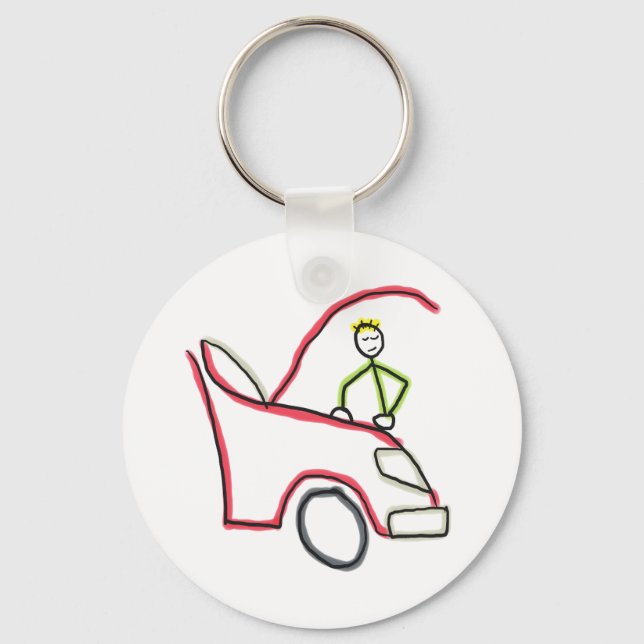 Chaveiro Mecânico de Carros Stickman (Frente)