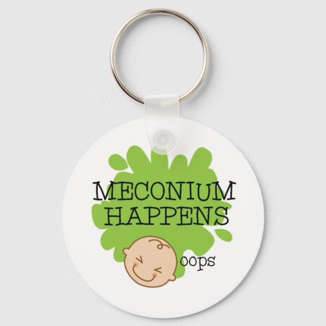 Chaveiro Meconium Happens Funny Nurse Key Chain (Frente)